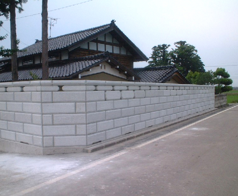 南砺市岩屋 I邸 ブロック塀設置工事